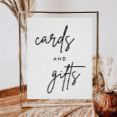 Moderne Karten und Geschenke für die Hochzeitsempf Poster