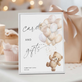 Moderne Karten und Geschenke warten früh auf Gesch Poster