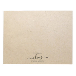 Moderne Kartonideen nennen Papiertüte Notizblock