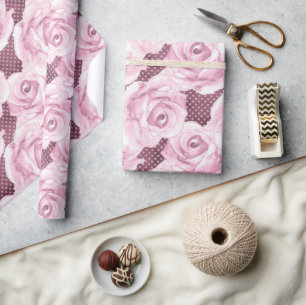 Moderne kastenförmige florale nahtlose Muster-Gesc Geschenkpapier
