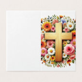 Moderne katholische Beerdigungskarte (Außenseite Aufgefaltet)