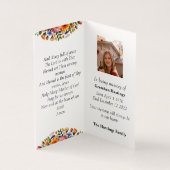 Moderne katholische Beerdigungskarte (Innenseite)