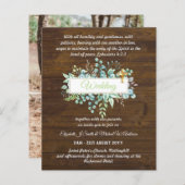 Moderne katholische Hochzeitseinladungen Botanisch (Vorne/Hinten)