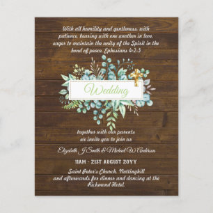 Moderne katholische Hochzeitseinladungen Botanisch