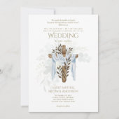 Moderne katholische Hochzeitseinladungen Elegantes Einladung (Vorderseite)