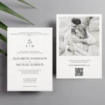 Moderne katholische Hochzeitseinladungen mit QR-Co