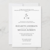 Moderne katholische Hochzeitseinladungen mit QR-Co Einladung (Vorderseite)