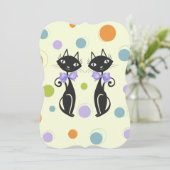 Moderne Katze aus dem Mittelalter Einladung (Stehend Vorderseite)