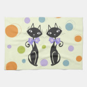 Moderne Katze aus dem Mittelalter Geschirrtuch (Horizontal)