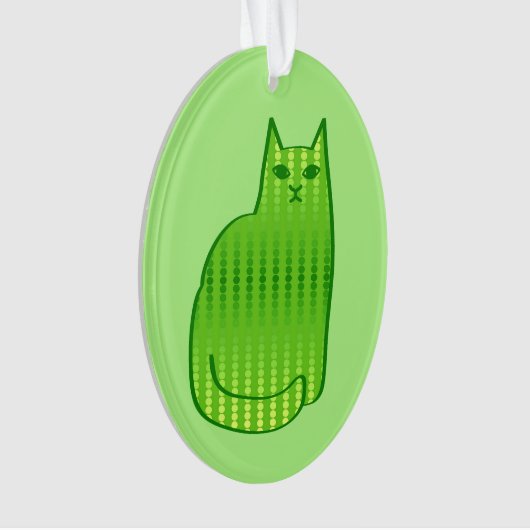 Moderne Katze aus dem Mittelalter, Limon und grün Ornament (Vorderseite)