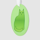 Moderne Katze aus dem Mittelalter, Limon und grün Ornament (Vorderseite)