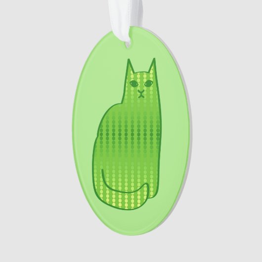 Moderne Katze aus dem Mittelalter, Limon und grün Ornament (Vorderseite)