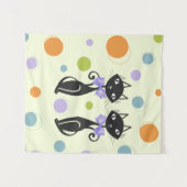 Moderne Katze aus dem Mittelalter Wandteppich (Vorderseite (Horizontal))