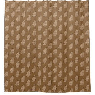 Moderne Katze, Beige und hellbraun aus dem Mittela Duschvorhang