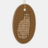 Moderne Katze, Beige und hellbraun aus dem Mittela Keramik Ornament (Rechts)