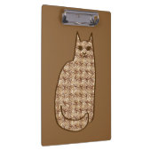 Moderne Katze, Beige und hellbraun aus dem Mittela Klemmbrett (Rechts)