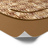 Moderne Katze, Beige und hellbraun aus dem Mittela Poster (Ecke)