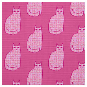 Moderne Katze, Fuchsia und helles Rosa aus dem Mit Stoff