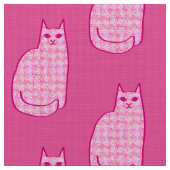 Moderne Katze, Fuchsia und helles Rosa aus dem Mit Stoff (Nahaufnahme)