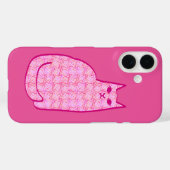 Moderne Katze, Fuchsia und hellrosa aus dem Mittel Case-Mate iPhone Hülle (Rückseite (Horizontal))