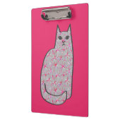 Moderne Katze, Fuchsia und hellrosa aus dem Mittel Klemmbrett (Links)