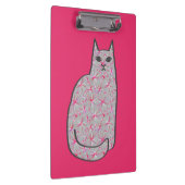 Moderne Katze, Fuchsia und hellrosa aus dem Mittel Klemmbrett (Rechts)