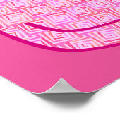 Moderne Katze, Fuchsia und hellrosa aus dem Mittel Poster (Ecke)