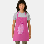 Moderne Katze, Fuchsia und hellrosa aus dem Mittel Schürze (Insitu)