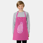 Moderne Katze, Fuchsia und hellrosa aus dem Mittel Schürze (Getragen)