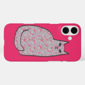 Moderne Katze, grau / grau und rosa, Mitte des Jah Case-Mate iPhone Hülle (Rückseite (Horizontal))