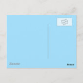 Moderne Katze, Kobalt und hellblau aus dem Mittela Postkarte (Rückseite)