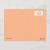 Moderne Katze, Korallenorange und Weiß des Mittelj Postkarte (Rückseite)