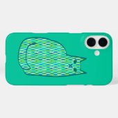 Moderne Katze, Minze und Limette Case-Mate iPhone Hülle (Rückseite (Horizontal))