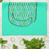 Moderne Katze, Minze und Limette Geschirrtuch (Gefaltet)