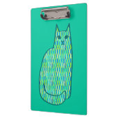 Moderne Katze, Minze und Limette Klemmbrett (Links)