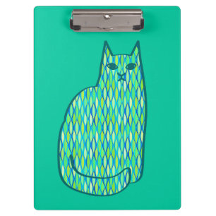 Moderne Katze, Minze und Limette Klemmbrett