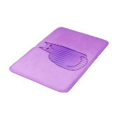 Moderne Katze, Orchid und Lila Badematte (Schrägansicht)