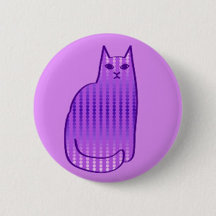 Moderne Katze, Orchid und Lila Button