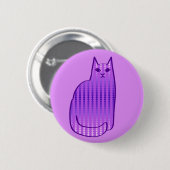 Moderne Katze, Orchid und Lila Button (Vorne & Hinten)