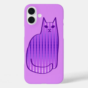 Moderne Katze, Orchid und Lila iPhone 16 Plus Hülle