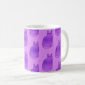 Moderne Katze, Orchid und Lila Kaffeetasse (VorderseiteRechts)