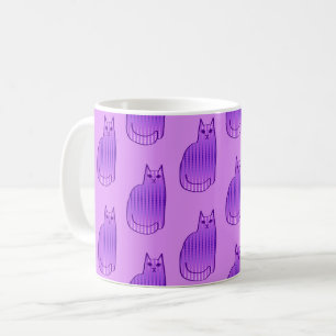 Moderne Katze, Orchid und Lila Kaffeetasse