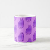 Moderne Katze, Orchid und Lila Kaffeetasse (Mittel)