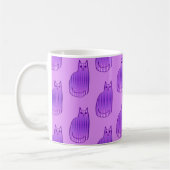 Moderne Katze, Orchid und Lila Kaffeetasse (Links)