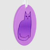 Moderne Katze, Orchid und Lila Ornament (Vorderseite)
