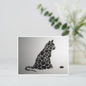 moderne Katze Postkarte (Stehend Vorderseite)
