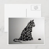moderne Katze Postkarte (Vorne/Hinten)