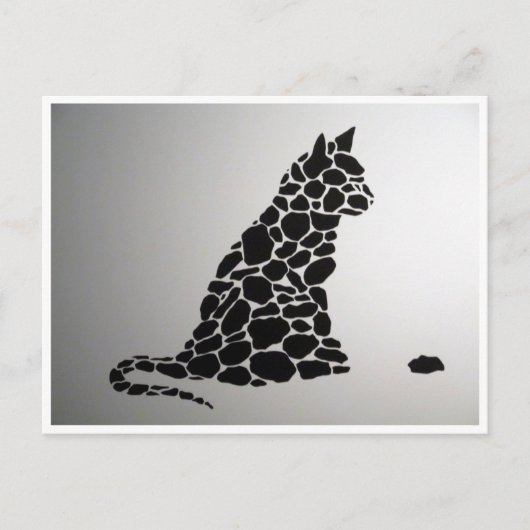 moderne Katze Postkarte (Vorderseite)