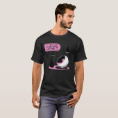 Moderne Katze und Retro Ball Stuhl T Shir T-Shirt (Vorne ganz)