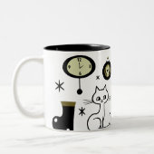 Moderne Katze Zweifarbige Tasse (Links)